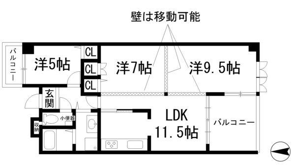 フロレアールくれはの物件間取画像